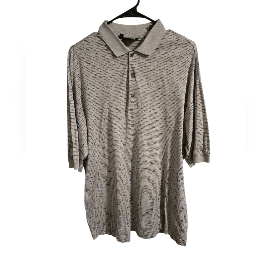 Arturo Garibaldi Italian Wear Gray Polo Shirt, Large